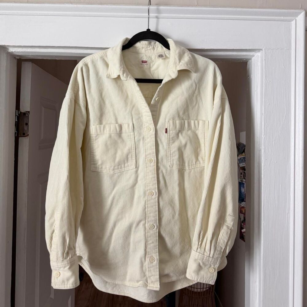 Levi's butter yellow corduroy overshirt